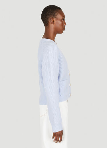Ribbed Cardigan GANNI Ribbed Cardigan Light Blue gan0251094