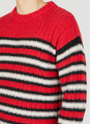 ERL Striped Knitted Sweater Red erl0150009