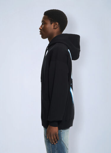 LN-CC® - Off-White: 3D Spray Arrow Skate Hoodie - Black Off-White 3D Spray Arrow Skate Hoodie Black ofw0164109