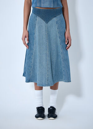 Levi's Paneled Denim Midi Skirt Blue lvs0264006