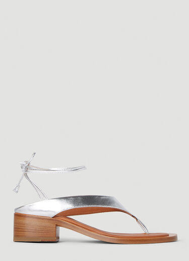 Durazzi Milano Lace Up Sandals Silver drz0252018