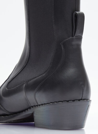 Leather Western Boots BY FAR Leather Western Boots Black byf0253021
