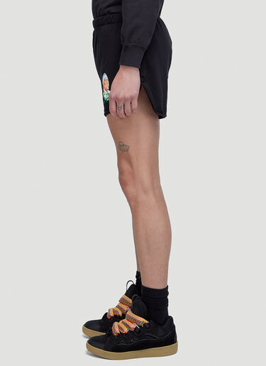 JW Anderson Embroidered Rugby Face Shorts Black jwa0147014