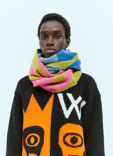 Walter Van Beirendonck 스네이크 울 스카프 옐로우 wlt0154016