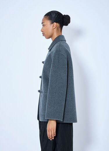 LN-CC® - RÓHE: Double-Faced Wool Pankou Closure Jacket - Grey RÓHE Double-Faced Wool Pankou Closure Jacket Grey roe0265006