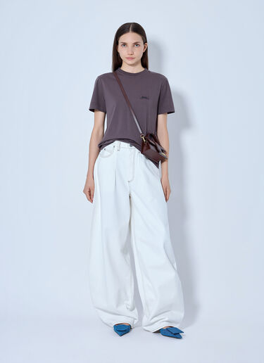 LN-CC® - Jacquemus: Le De-Nîmes Ovalo Jeans - White Jacquemus Le De-Nîmes Ovalo Jeans White jac0266012