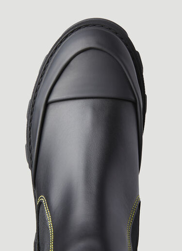 GANNI Leather Chelsea Ankle Boots Black gan0246035