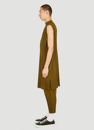 Homme Plissé Issey Miyake 半高领无袖上衣 卡其色 hmp0151007