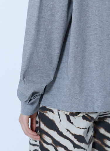 LN-CC® - GANNI: Basic Cotton Jersey Longsleeve - Grey GANNI Basic Cotton Jersey Longsleeve Grey gan0266030