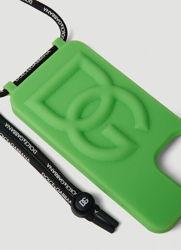 Dolce & Gabbana DG Embossed iPhone 13 Pro Max Cover Green dol0251041