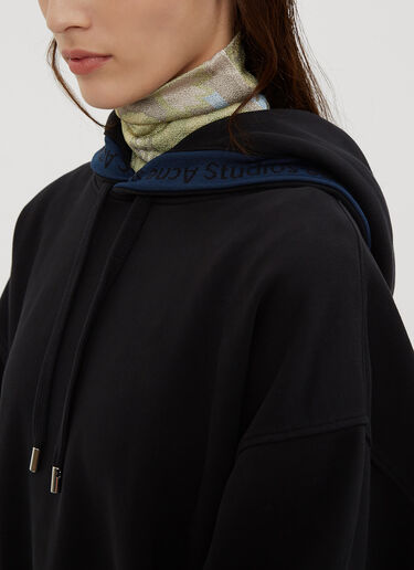 Acne Studios Logo Motif Hooded Sweatshirt Black acn0234035