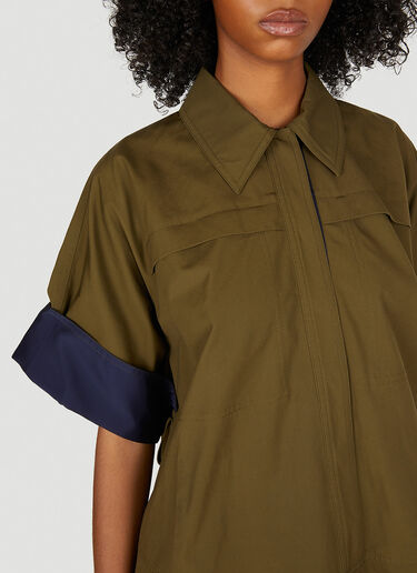 Jil Sander Belted Shirt Dress Khaki jil0249002