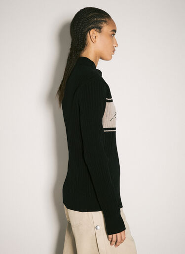 Chenille V-Neck Sweater Martine Rose Chenille V-Neck Sweater Black mtr0358010