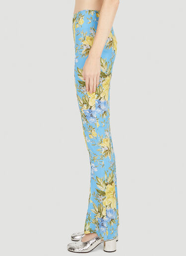 Acne Studios Floral Print Flared Pants Blue acn0250072