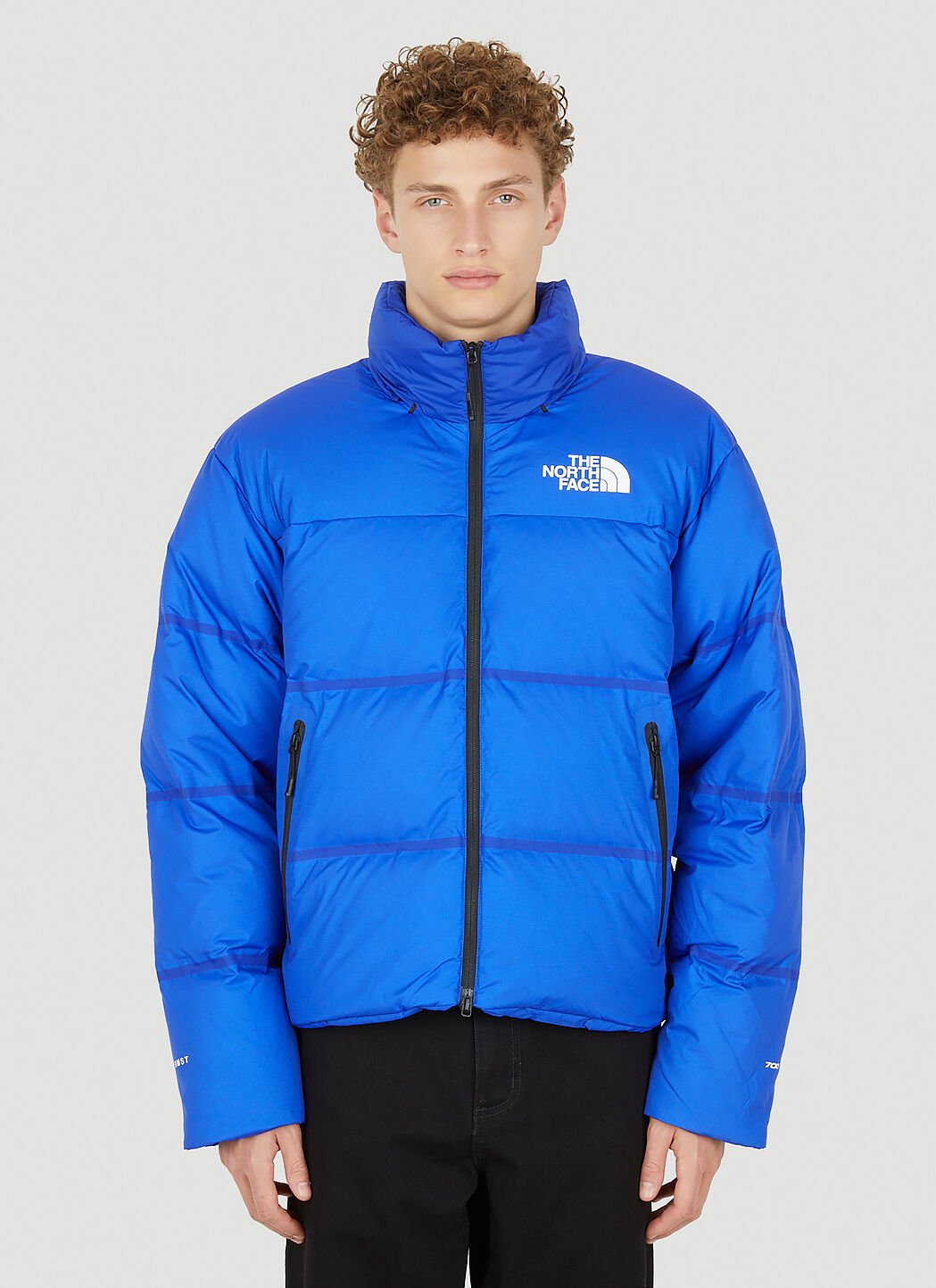 North face puffer cheap jacket blue