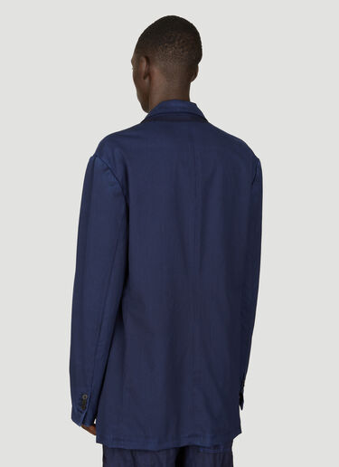 Dries Van Noten Slouchy Double-Breasted Blazer Blue dvn0156008