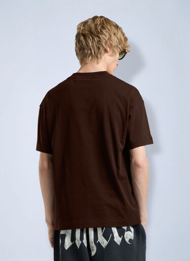 LN-CC® - Palm Angels: Brushed Palm Tree Regular Tee - Brown Palm Angels Brushed Palm Tree Regular Tee Brown pma0166112