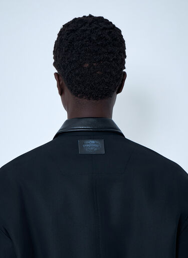 Leather-Trimmed Button Jacket Acne Studios Leather-Trimmed Button Jacket Black acn0164030