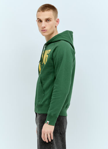 A BATHING APE® NYC Logo Hooded Sweatshirt Green aba0154026