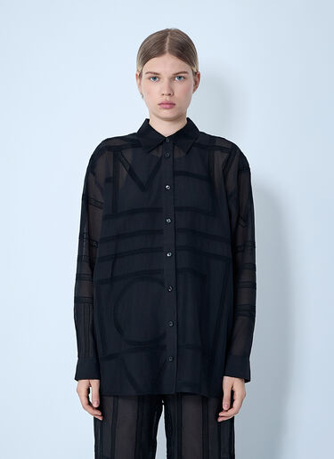 TOTEME Classic Crochet Shirt Black tot0261064