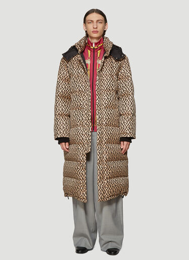 Gucci G Rhombus Padded Coat Brown guc0138023