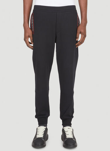 Alexander McQueen 로고 테이프 [트랙] 팬츠 블랙 amq0147017