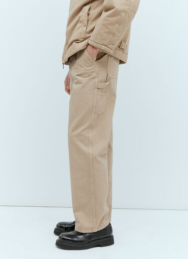 Miu Miu Garment-Dyed Gabardine Pants Beige miu0155002