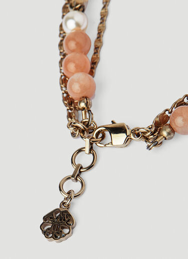 Alexander McQueen Beads Double Bracelet Pink amq0245073
