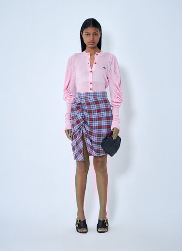 Vivienne Westwood Ruched Sleeve Cardigan Pink vvw0263014