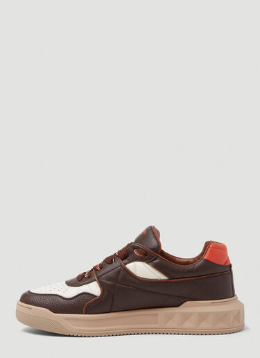 Valentino One Stud Sneakers Brown val0149023