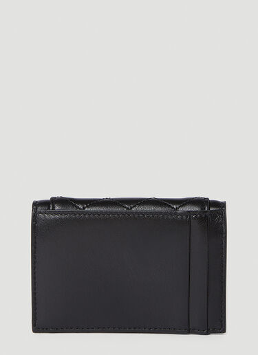 Saint Laurent 绗缝徽标铭牌钱包 黑色 sla0251064