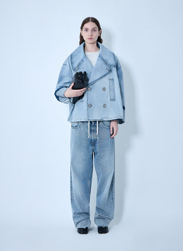 MM6 Maison Margiela Oversized Denim Peacoat Light Blue mmm0264002