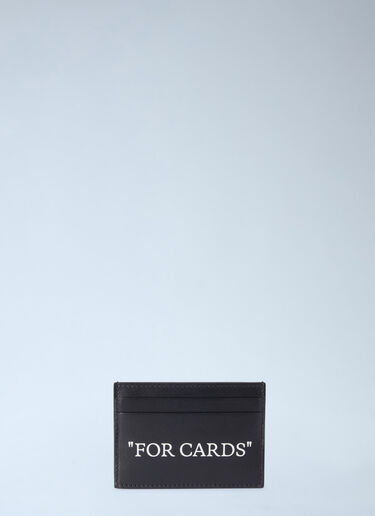 LN-CC® - Off-White: Quote Card Case - Black Off-White Quote Card Case Black ofw0164336