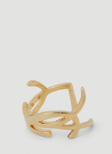 Saint Laurent Monogram Ring Gold sla0252092