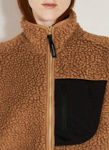District Vision Cropped High-Pile Wool Fleece Jacket Camel dtv0256002