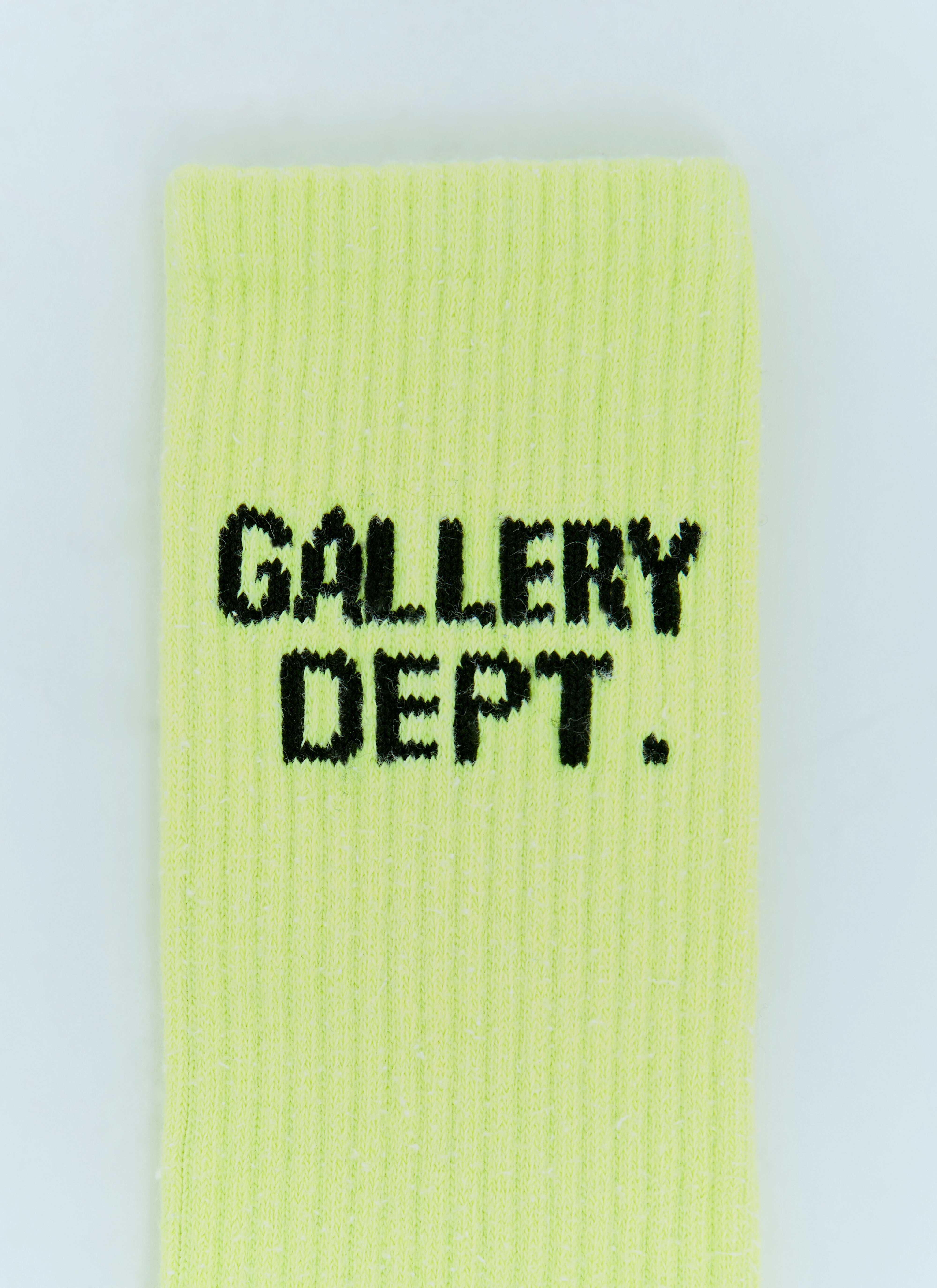 Gallery Dept. Men's' Clean Logo Jacquard Socks in Yellow | LN-CC®