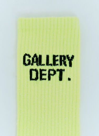 Gallery Dept. Clean Logo Jacquard Socks Yellow gdp0152037