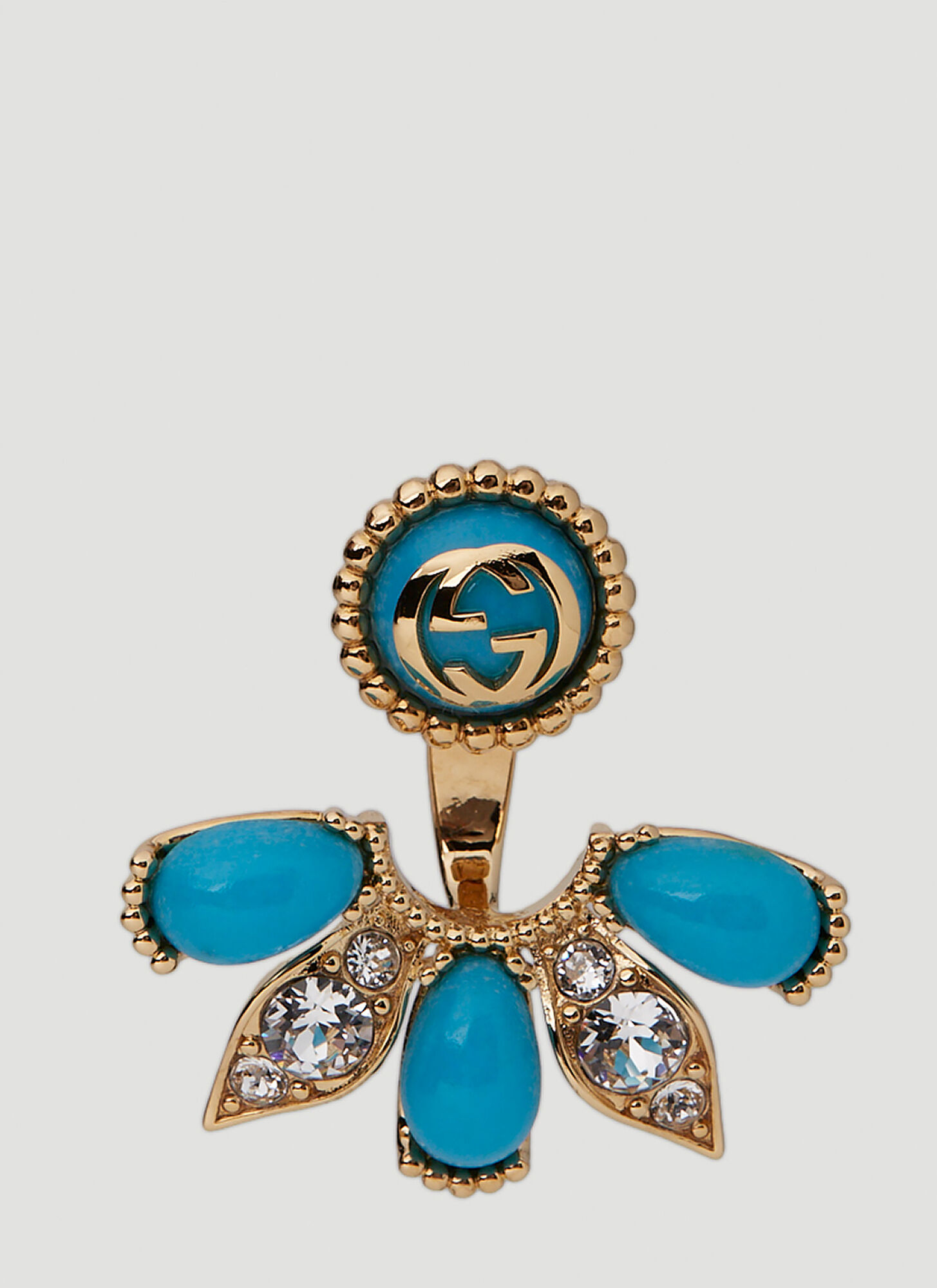 Gucci Resin Crystal Earring Female Gold