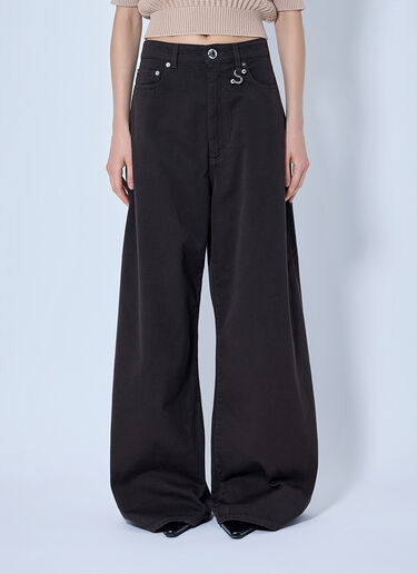 LN-CC® - Sportmax: Wide-Leg Trousers - Brown Sportmax Wide-Leg Trousers Brown spx0265034