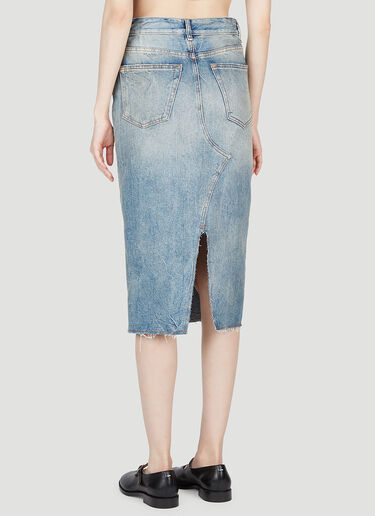 Denim Midi Skirt MM6 Maison Margiela Denim Midi Skirt Blue mmm0253018