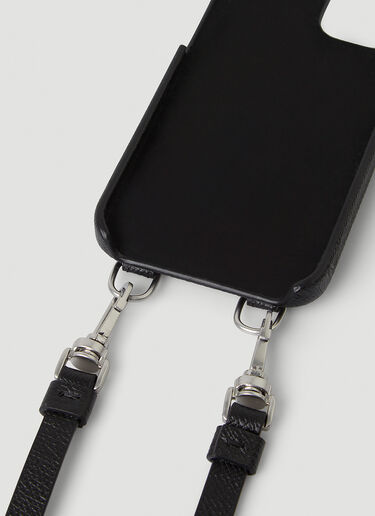 Maison Margiela Lanyard Four Stitch Phone Case Black mla0146026