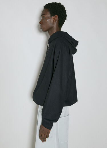 Y-3 Flannel Hooded Sweatshirt Black yyy0354005