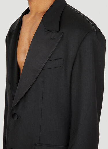 Dolce & Gabbana Satin Trimmed Tuxedo Blazer Black dol0148012