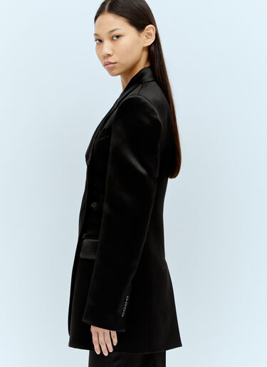 Sportmax Tailored Satin Blazer Black spx0256021