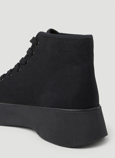 JW Anderson Logo Embroidered High Top Sneakers Black jwa0151003