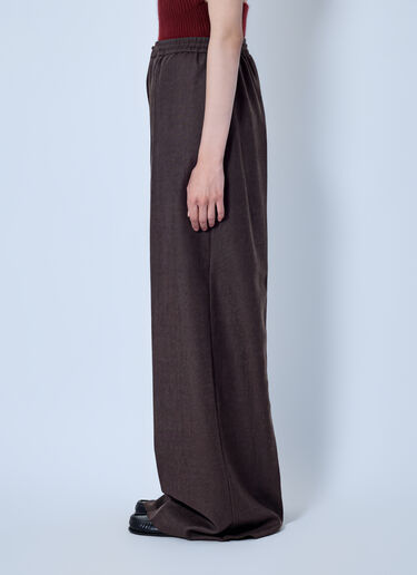 LN-CC® - Max Mara: Wide-Leg Drawstring Trousers - Dark Brown Max Mara Wide-Leg Drawstring Trousers Dark Brown max0266207