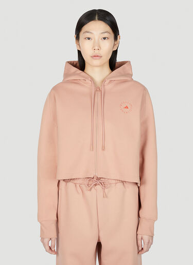 adidas by Stella McCartney 徽标印花短款连帽运动衫 粉色 asm0251011