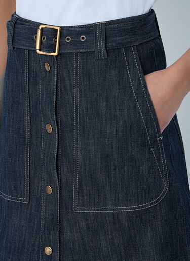 Button-Front Denim Midi Skirt Moncler Button-Front Denim Midi Skirt Blue mon0264018