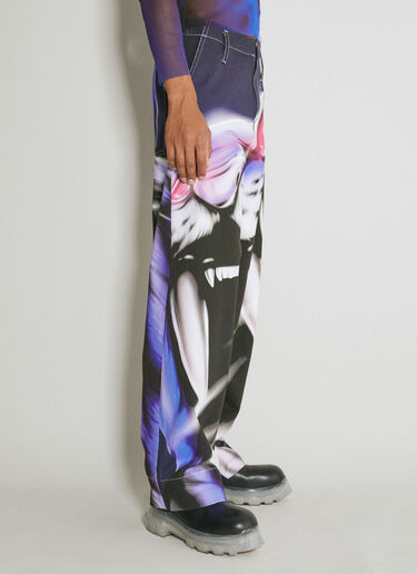 Gerrit Jacob Wide Leg Graphic Pants Navy gjb0154003