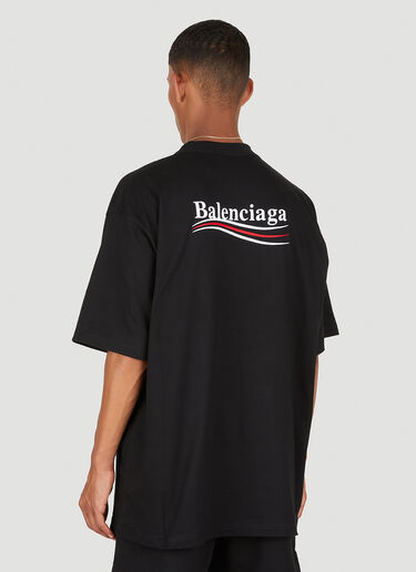 Balenciaga Logo Print T-Shirt Black bal0149022